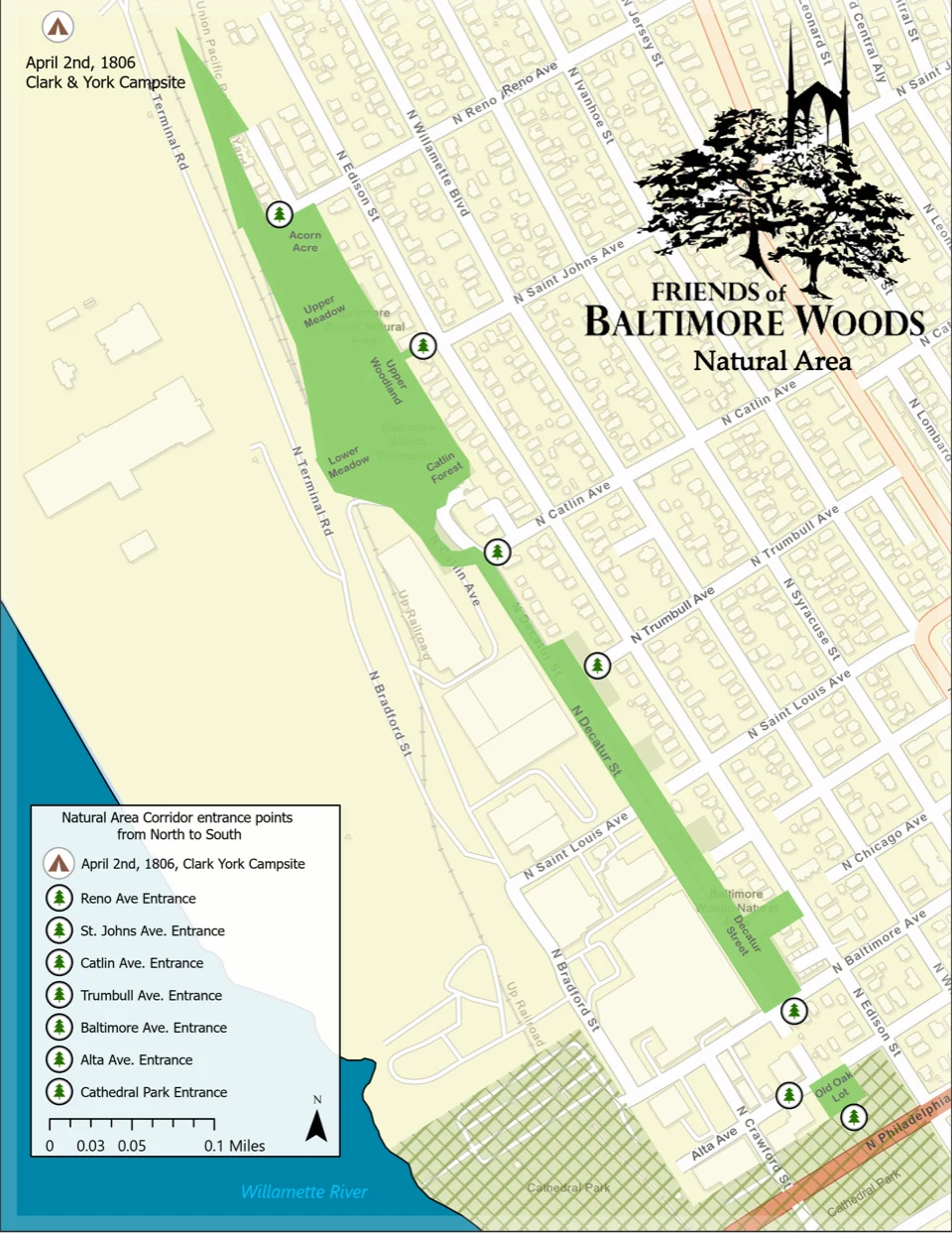 Friends of Baltimore Woods Updated Map - Includes Acorn Acre